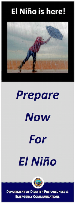 El Niño is Here! Vertical Banner ENG