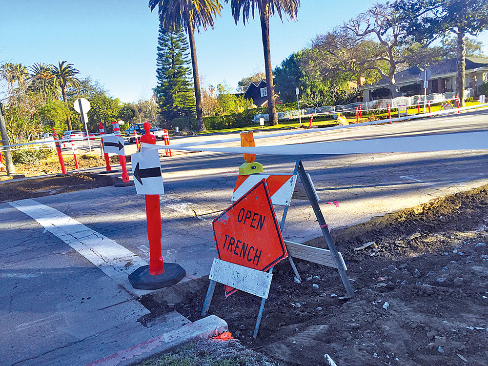 Pacific Avenue Construction Open Trench Image